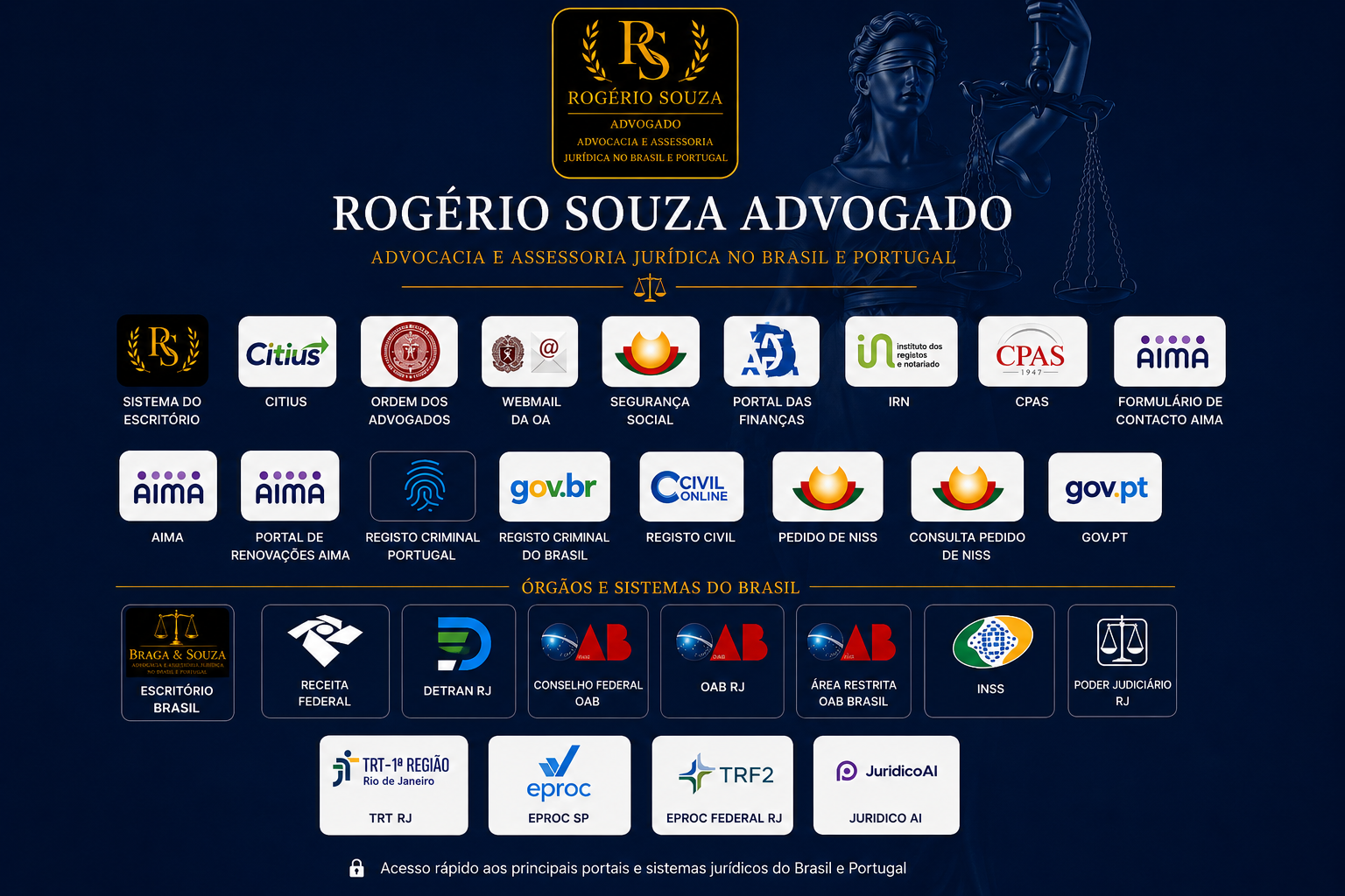 Portal inicial Rogério Souza Advogado